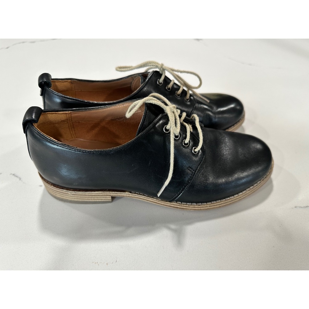 Clarks‎ Artisan Black Leather Lace Up Oxford Shoes Women's Size 6.5 D